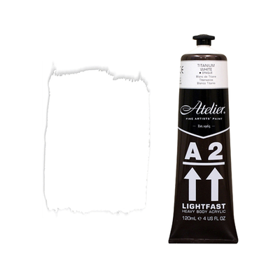 Titanium White 120ml - Chroma A2 Acrylic Paint