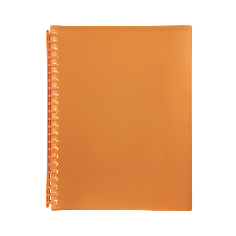 Orange - A4 Refillable Clearfile 20 Pocket