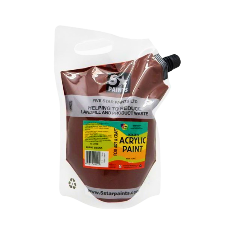 Burnt Sienna 1.5L - Acrylic Paint Pouch