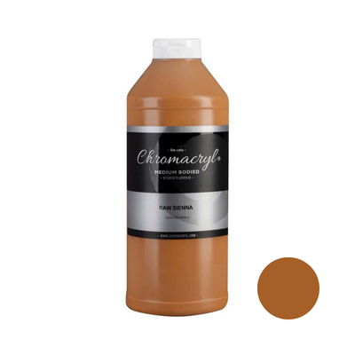 Raw Sienna 1L - Chromacryl Acrylic Paint