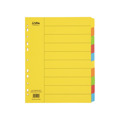 10 Tab - Extra Wide Cardboard Indices