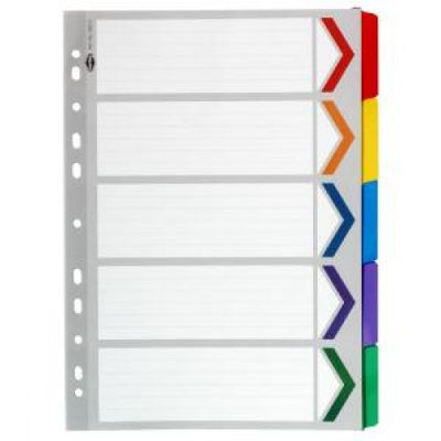 5 Tab - Heavy Duty Indices with Plastic Tabs