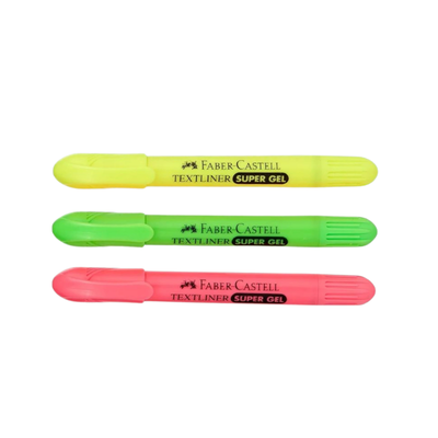 Faber Castell Gel Highlighters - Assorted Pack of 3
