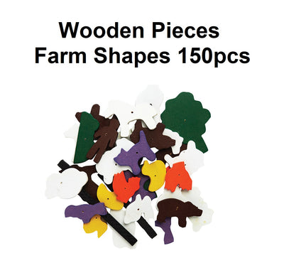 Hammer It - Farm Wooden Shapes (150 pieces)
