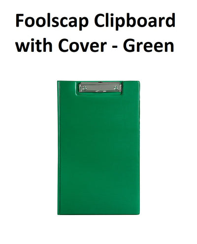 Green - Foolscap Clipboard with Cover