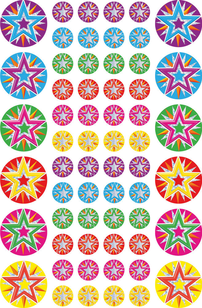 Stars & Mini Stars - Foil Merit Stickers (Pack of 144)
