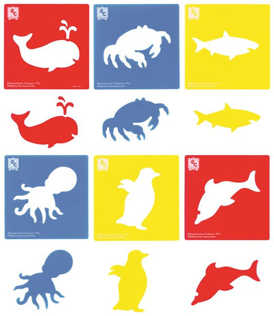 Sealife - 6 Piece Stencils (200 x 200mm)