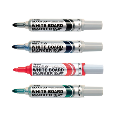 4 Set - Bullet Tip Pentel Maxiflo Whiteboard Markers