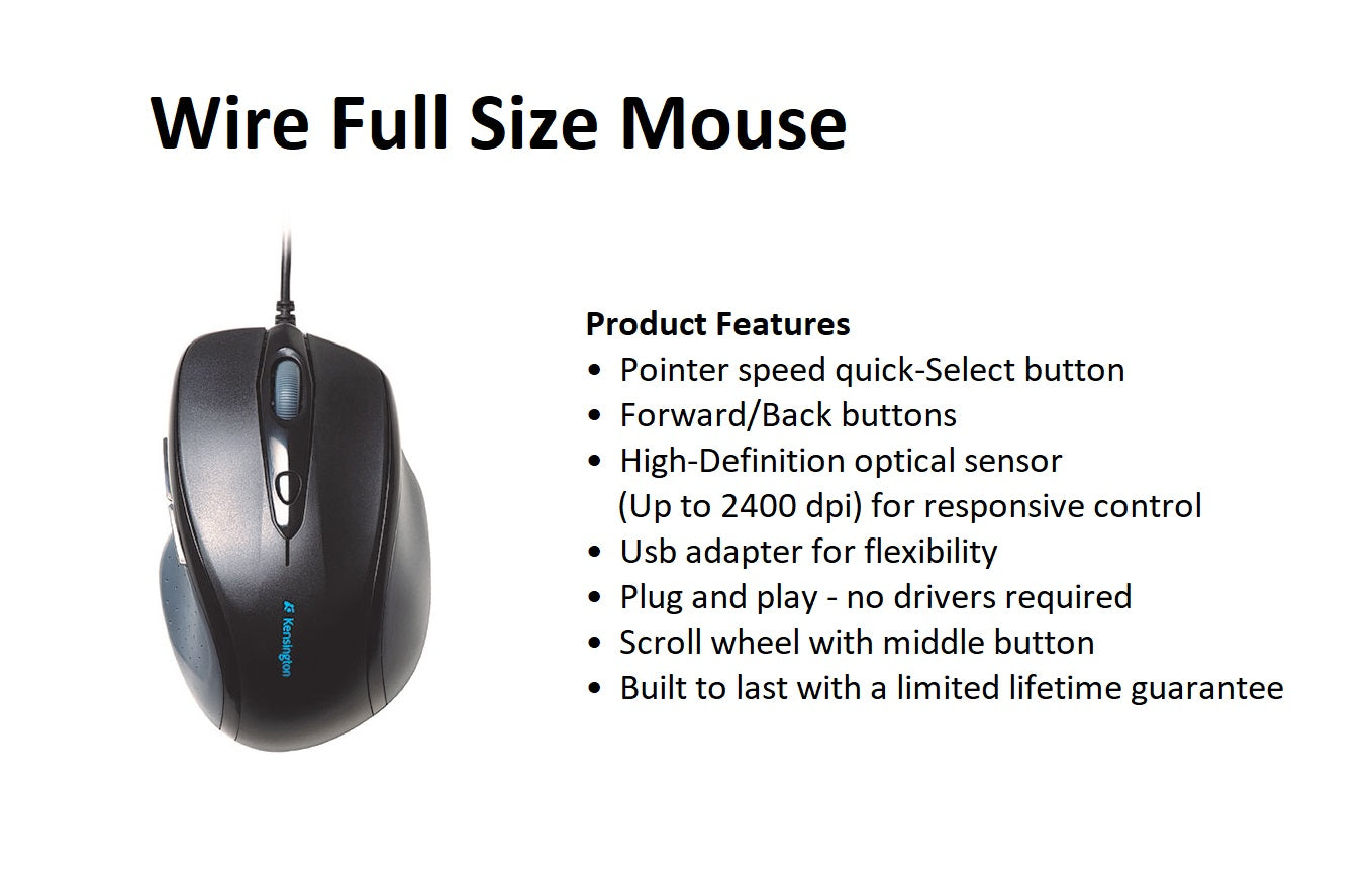 Kensington Wired Ergonomic Mouse