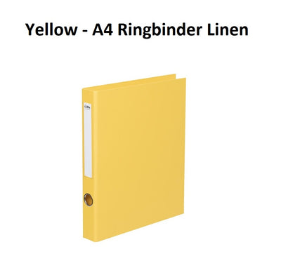 Yellow - A4 Ringbinder Linen