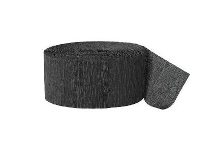 Black Crepe Streamers