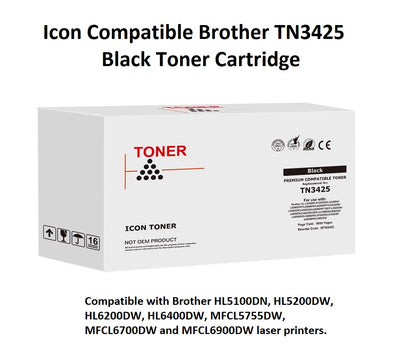 Icon Compatible Brother TN3425 Black Toner Cartridge