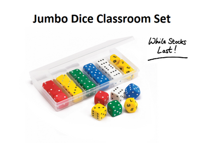 Jumbo Dice Classroom Set - In Container