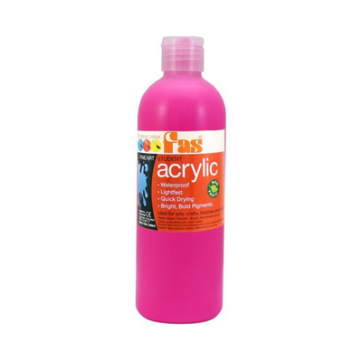 Fluoro Magenta 500mL - FAS Student Acrylic Paint Fluorescent