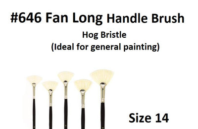 Size 14 - Fan Brush Squirrel 646 Long Handle
