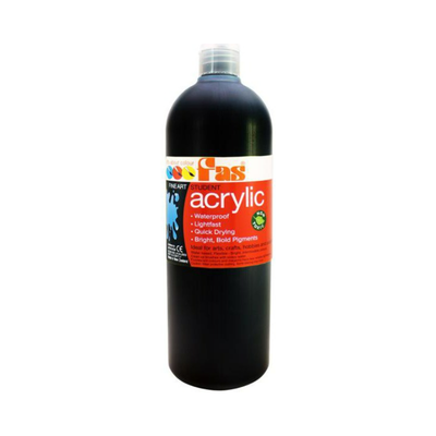 Black 1L - FAS Student Acrylic Paint
