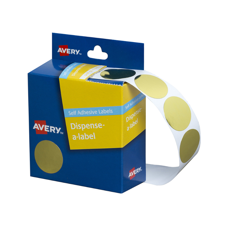 Gold 24mm - Coloured Dots Label Dispenser
