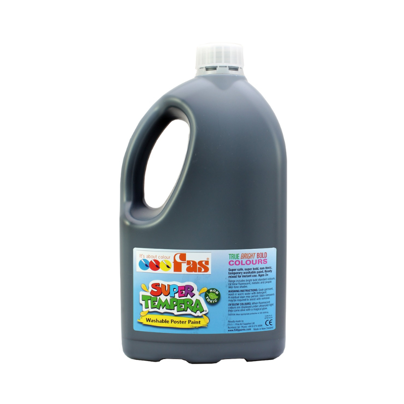 Black 2L - FAS Super Tempera Poster Paint