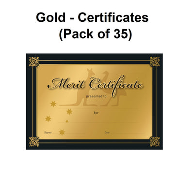 Gold - Certificates (Pack of 35)