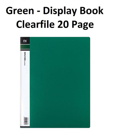Green - A4 Clearfile 20 Page