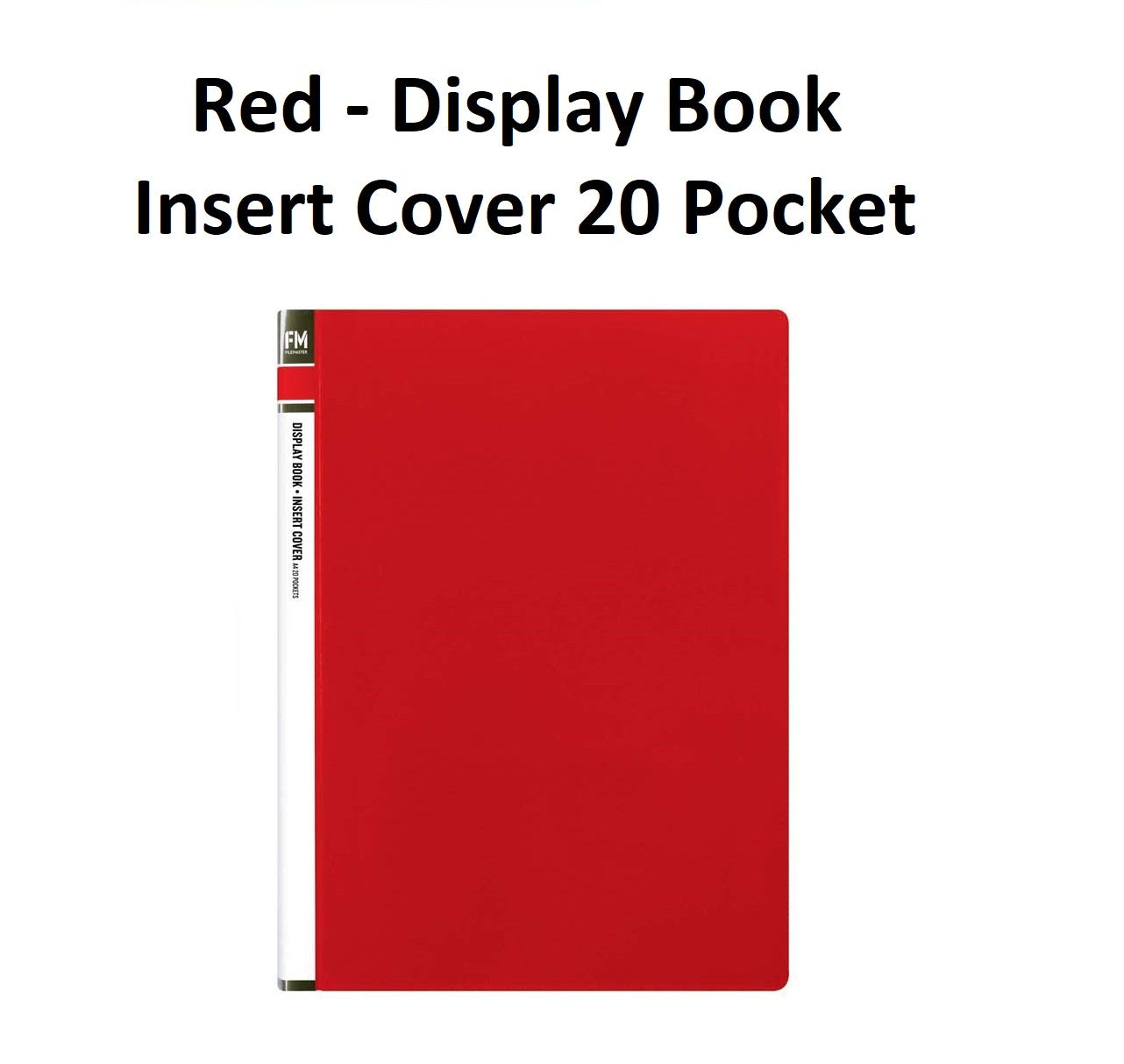 Red - A4 Clearfile 20 Page with Insert Front Cover