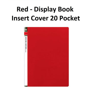 Red - A4 Clearfile 20 Page with Insert Front Cover