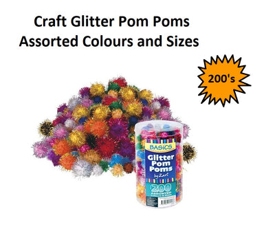 Pom Poms - Glitter - 200pcs