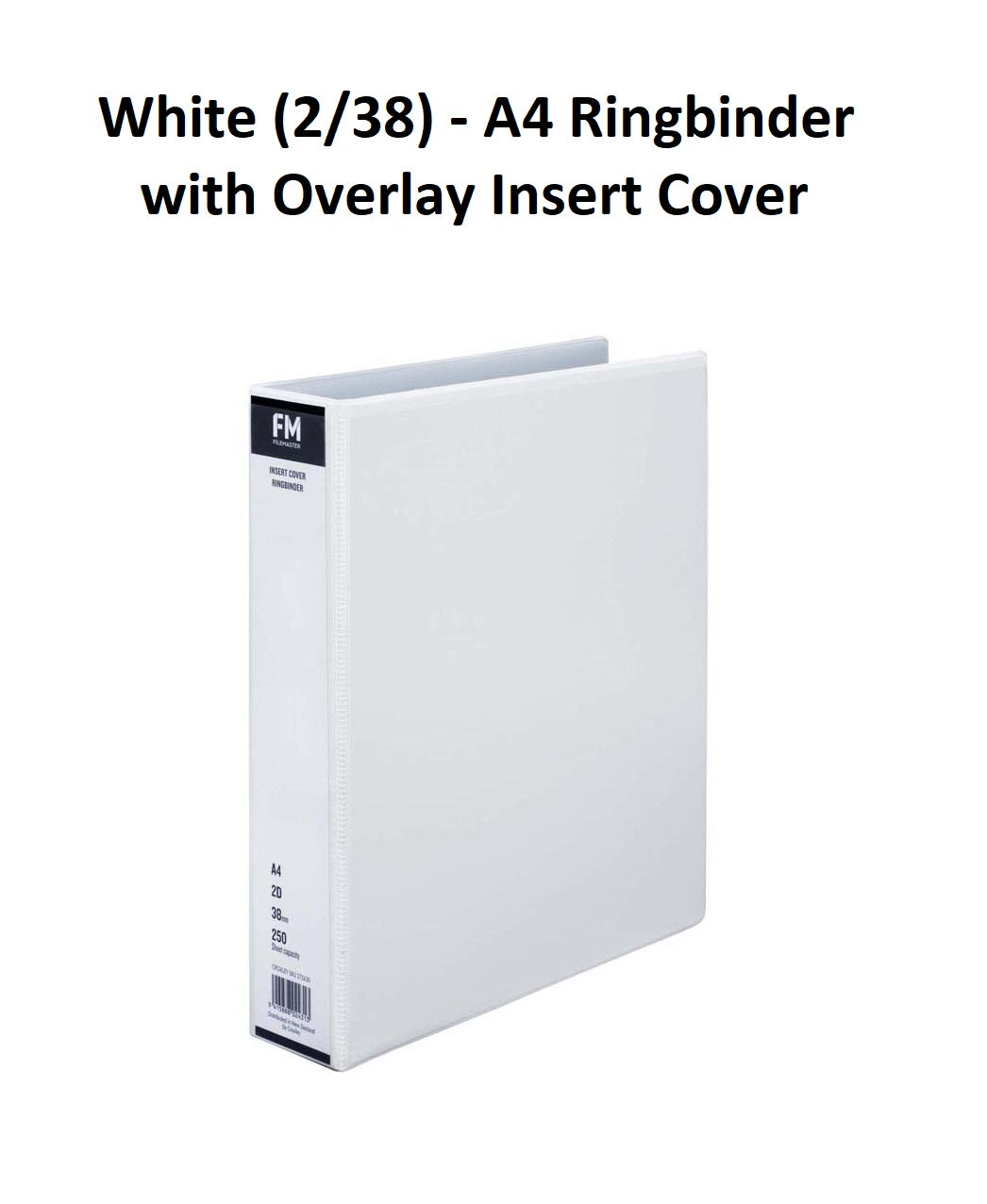 White (2/38) - A4 Ringbinder with Overlay Insert Cover