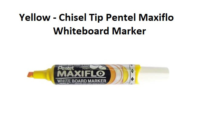 Yellow - Chisel Tip Pentel Maxiflo Whiteboard Marker