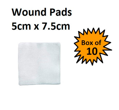 Wound Pads 5cm x 7.5cm 10's