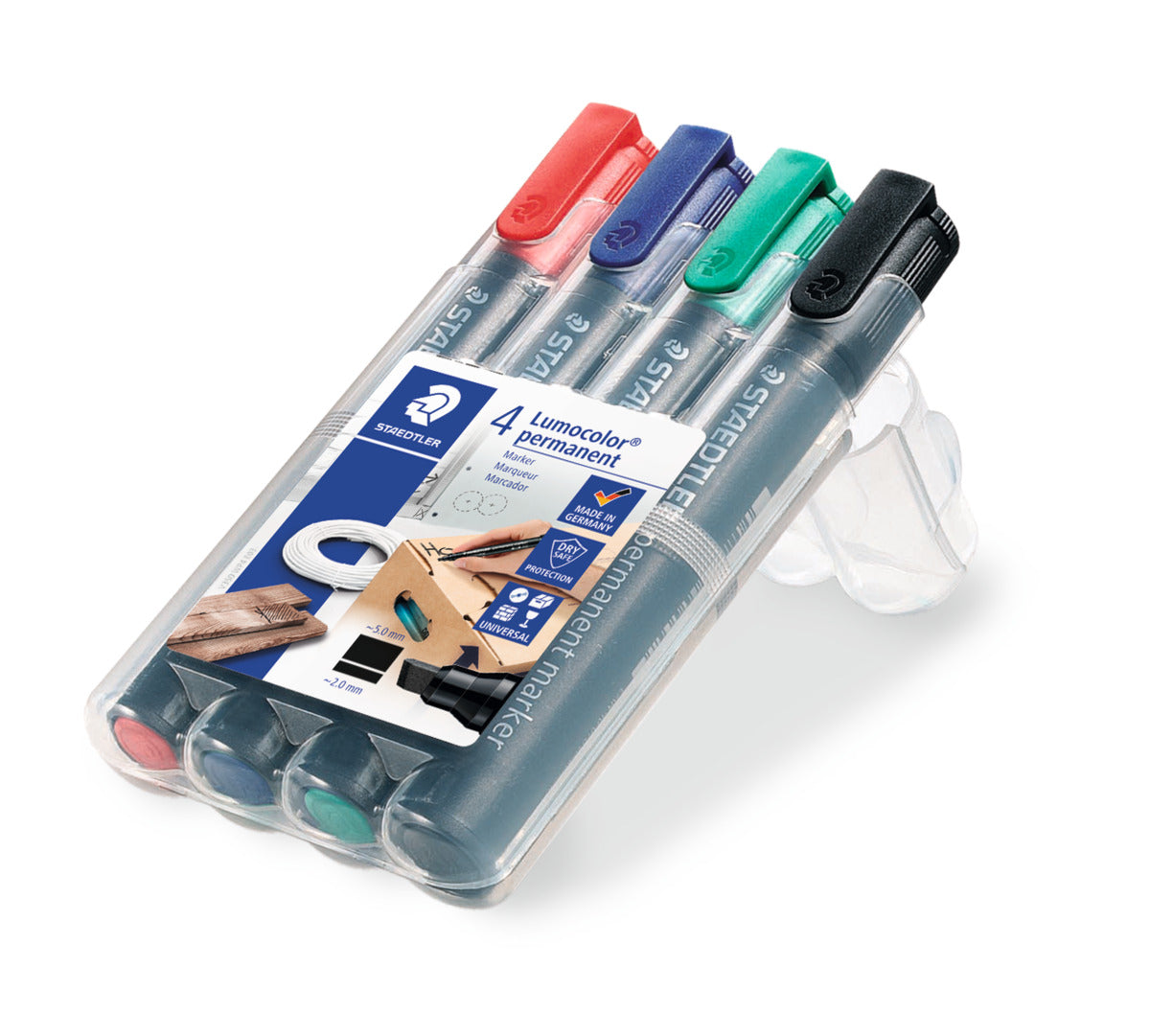 Set of 4 - Chisel Tip Staedtler Permanent Markers
