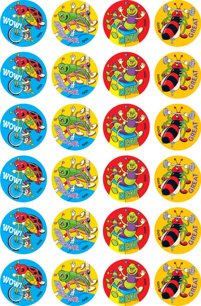 Sporty Bugs - Merit Stickers (Pack of 96)