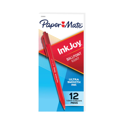 Red (Box of 12) - Papermate Inkjoy 100RT Ballpoint Pens