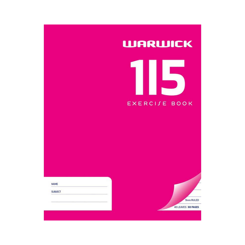 1I5 - Exercise Book - 9mm Lined (Warwick)