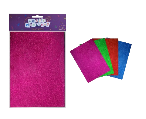 A4 Foam Glitter Sheets