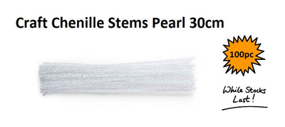 Pipe Cleaners - Pearl 30cm (100pcs)