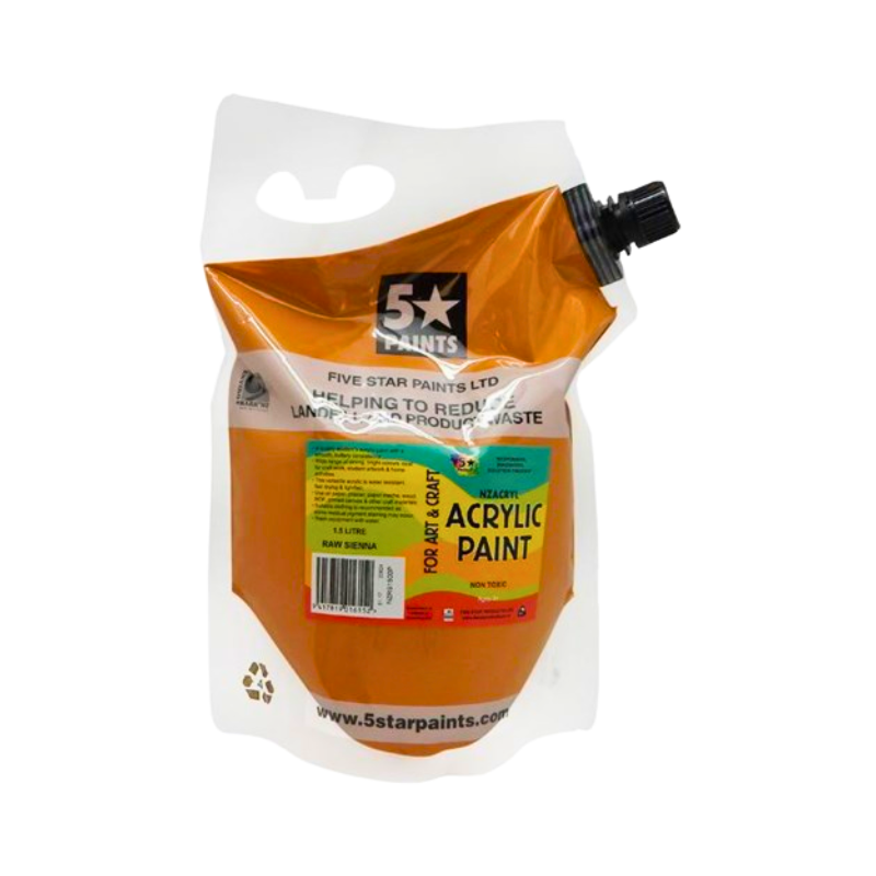 Raw Sienna 1.5L - Acrylic Paint Pouch