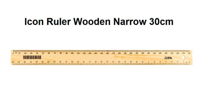 Wooden Ruler 30cm (Icon)