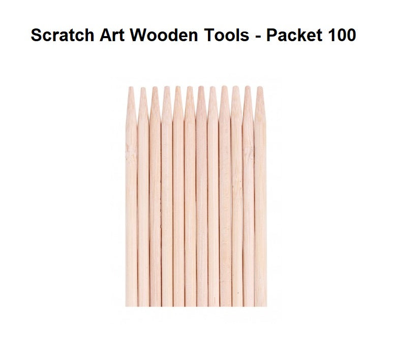 Scratch Art Wooden Tools - Packet 100