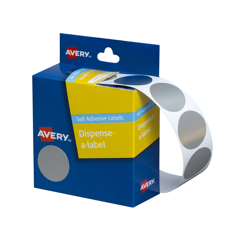 Silver 24mm - Coloured Dots Label Dispenser