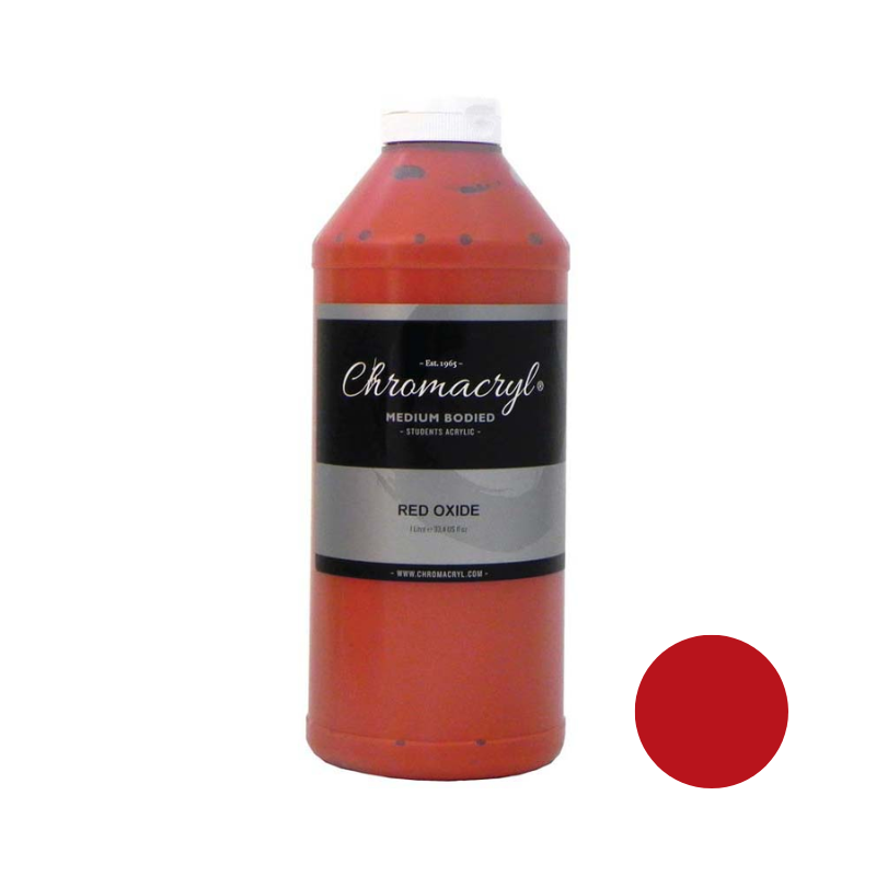 Red Oxide 1L - Chromacryl Acrylic Paint