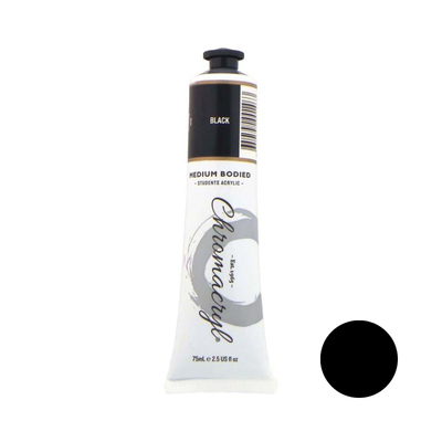 Black 75ml - Chromacryl Acrylic Paint