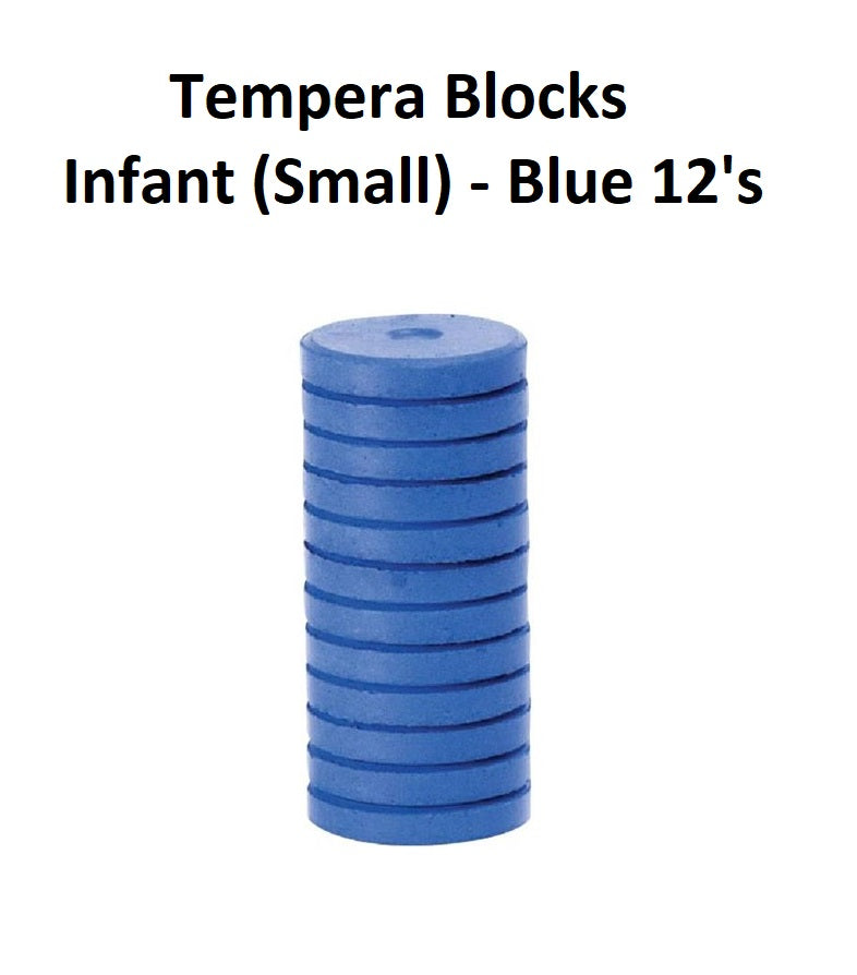 Brilliant Blue 12's - Tempera Blocks Infant (Small)