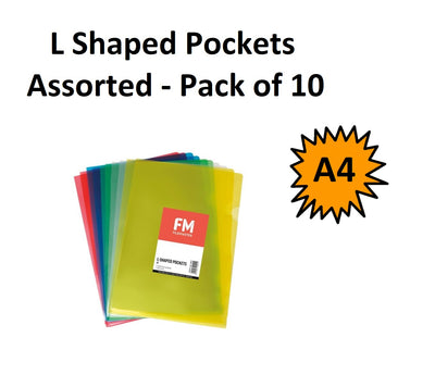 Assorted Pack - A4 L Shaped Pockets
