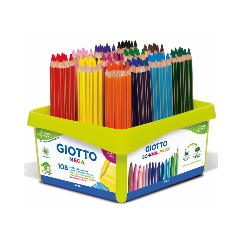 Giotto Mega Colour Pencils Crate - 108's
