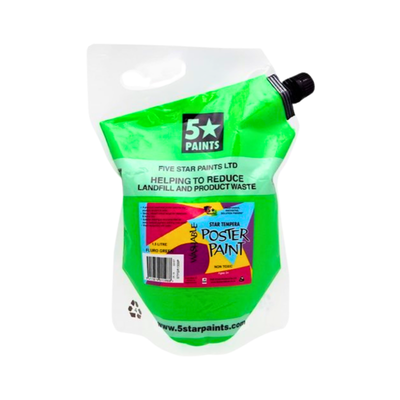 Fluoro Green 1.5L - Star Tempera Paint Pouch