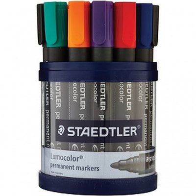 Assorted Tub of 19 - Bullet Tip Staedtler Permanent Markers