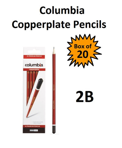 Columbia Copperplate Pencils  - Box of 20 - 2B