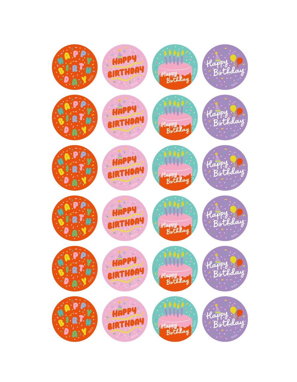 Birthday Merit Stickers
