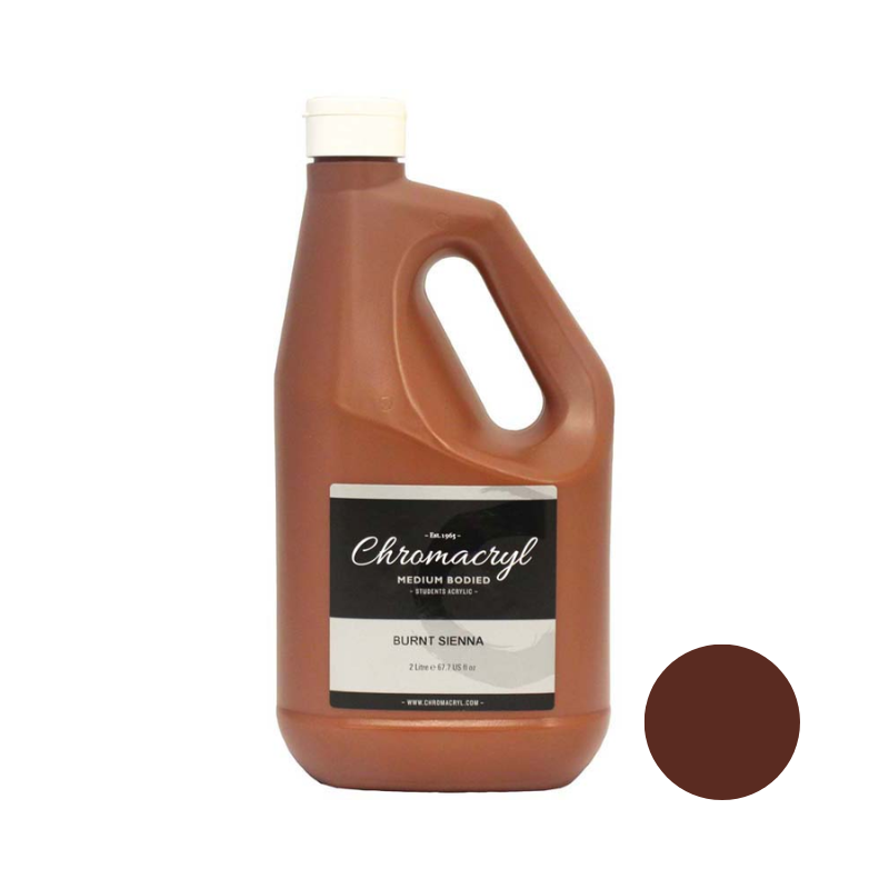 Burnt Sienna 2L - Chromacryl Acrylic Paint